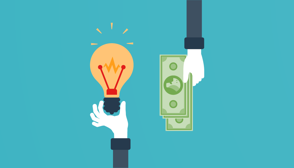 Funding hand holding idea lightbulb and other hand holding money featured image